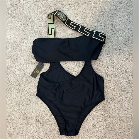 versace 2 piece bathing suit|Versace greca swimsuit.